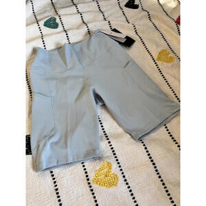 Nike One Dri Fit Women's Light‎ Blue Bike Shorts Size Medium